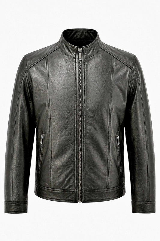 "Rock" Men's Casual Leather Jacket Sheep Nappa