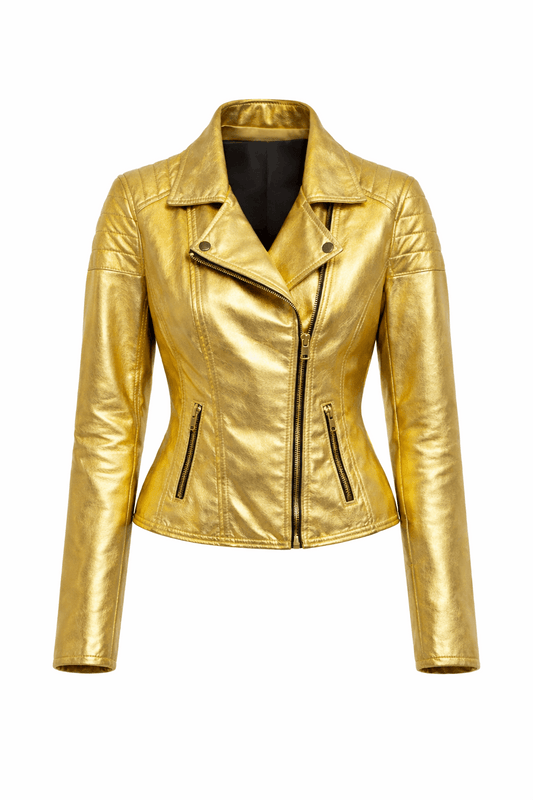 "Fallah" Gold24 Nappa Leather Biker