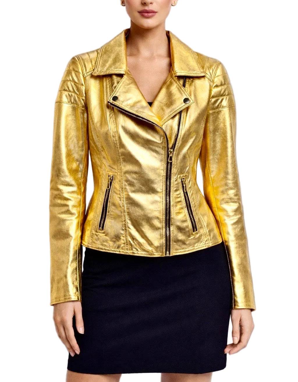 "Fallah" Gold24 Nappa Leather Biker