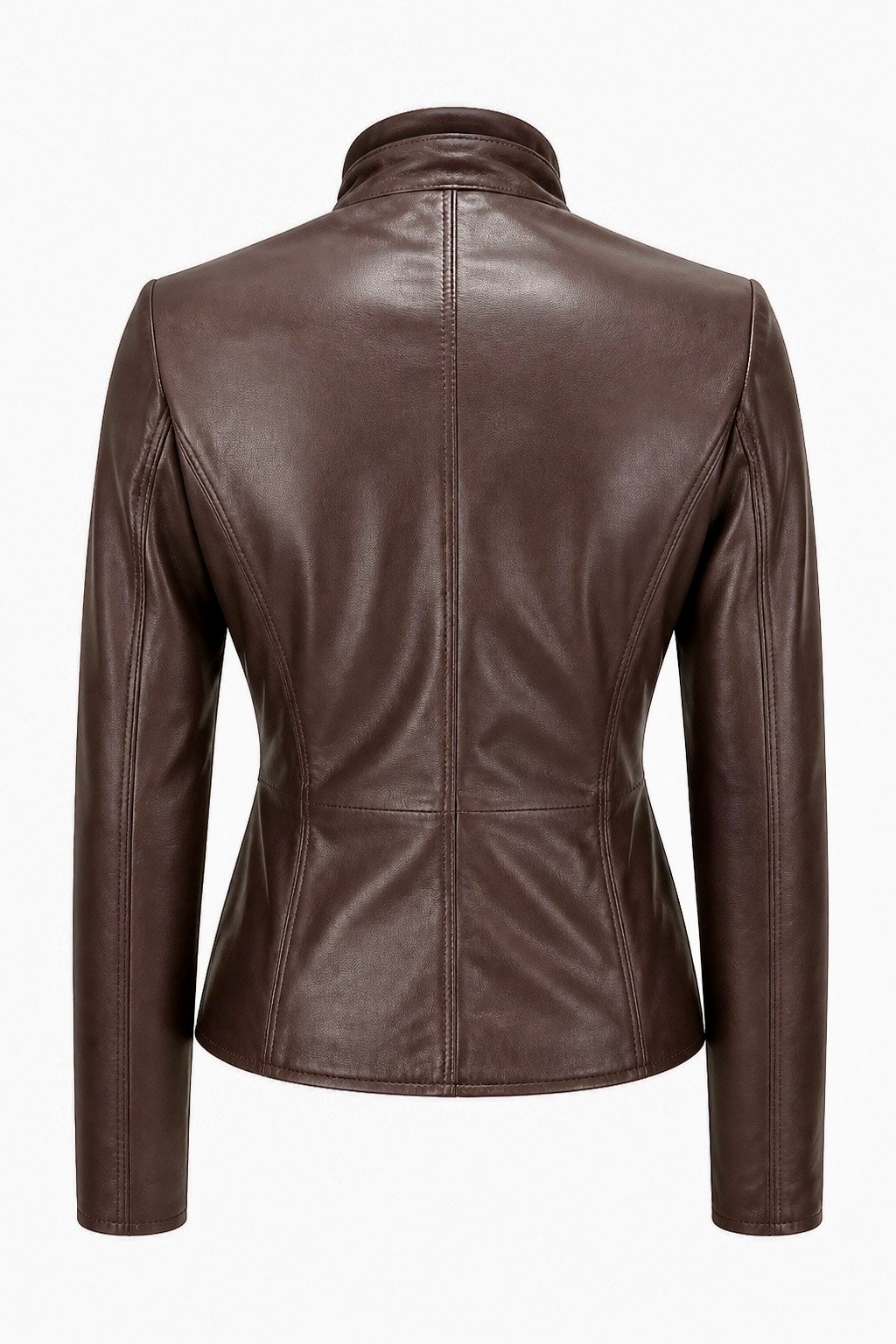 “2131” Dark Brown Ellegant Leather Jacket in soft genuine Nappa