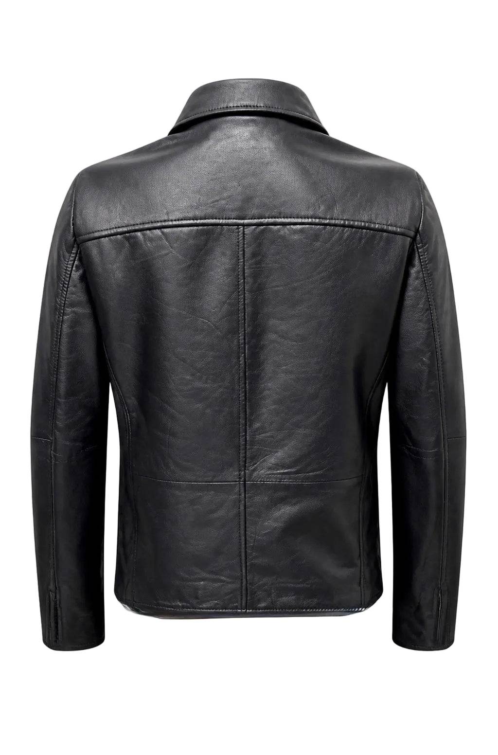 “Noir” Classic Jacket in extra soft genuine lambskin