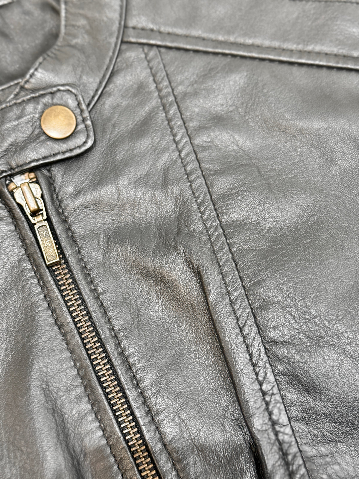 "9885A" Black Leather Jacket in Soft Nappa