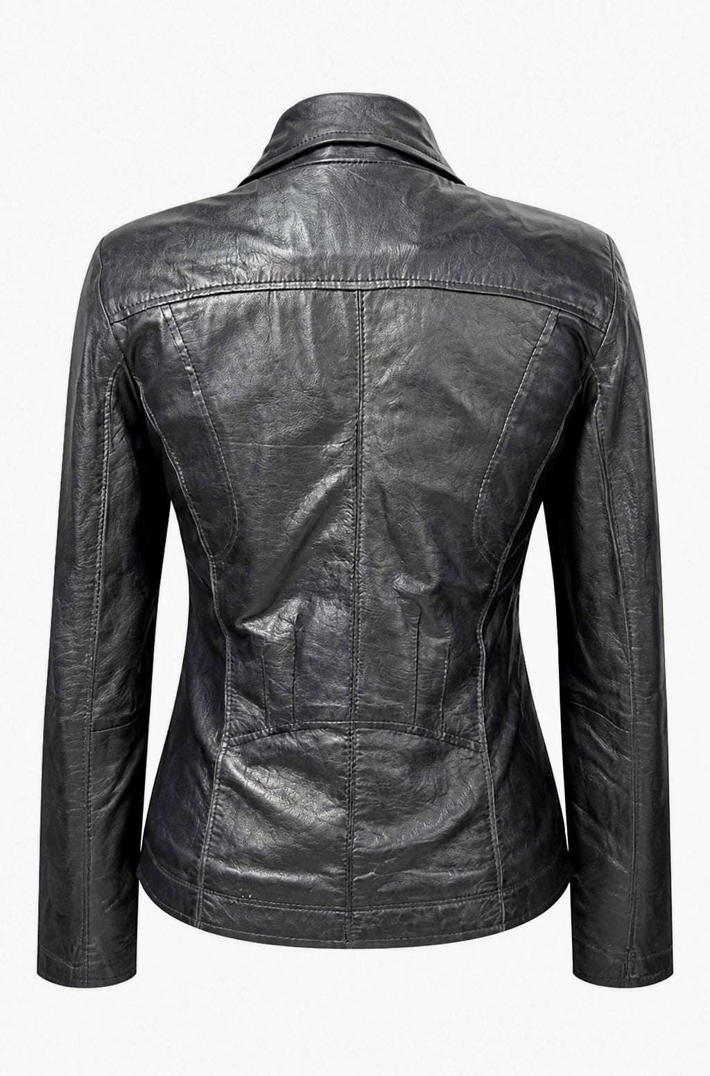 “8700C” Black Classic Leather Jacket in soft genuine Nappa