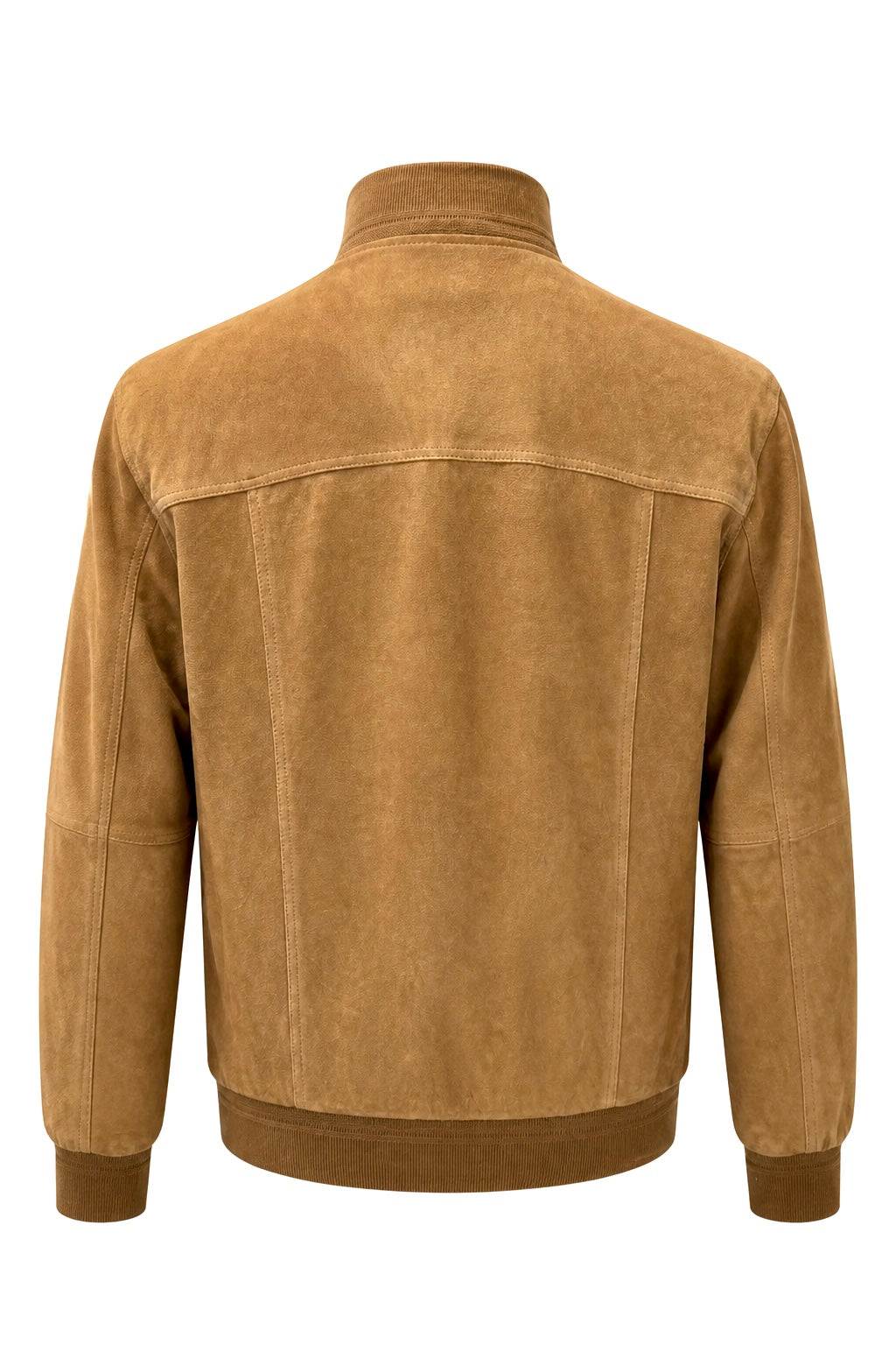 “Polo Zip” Tan Suede Goat Jacket