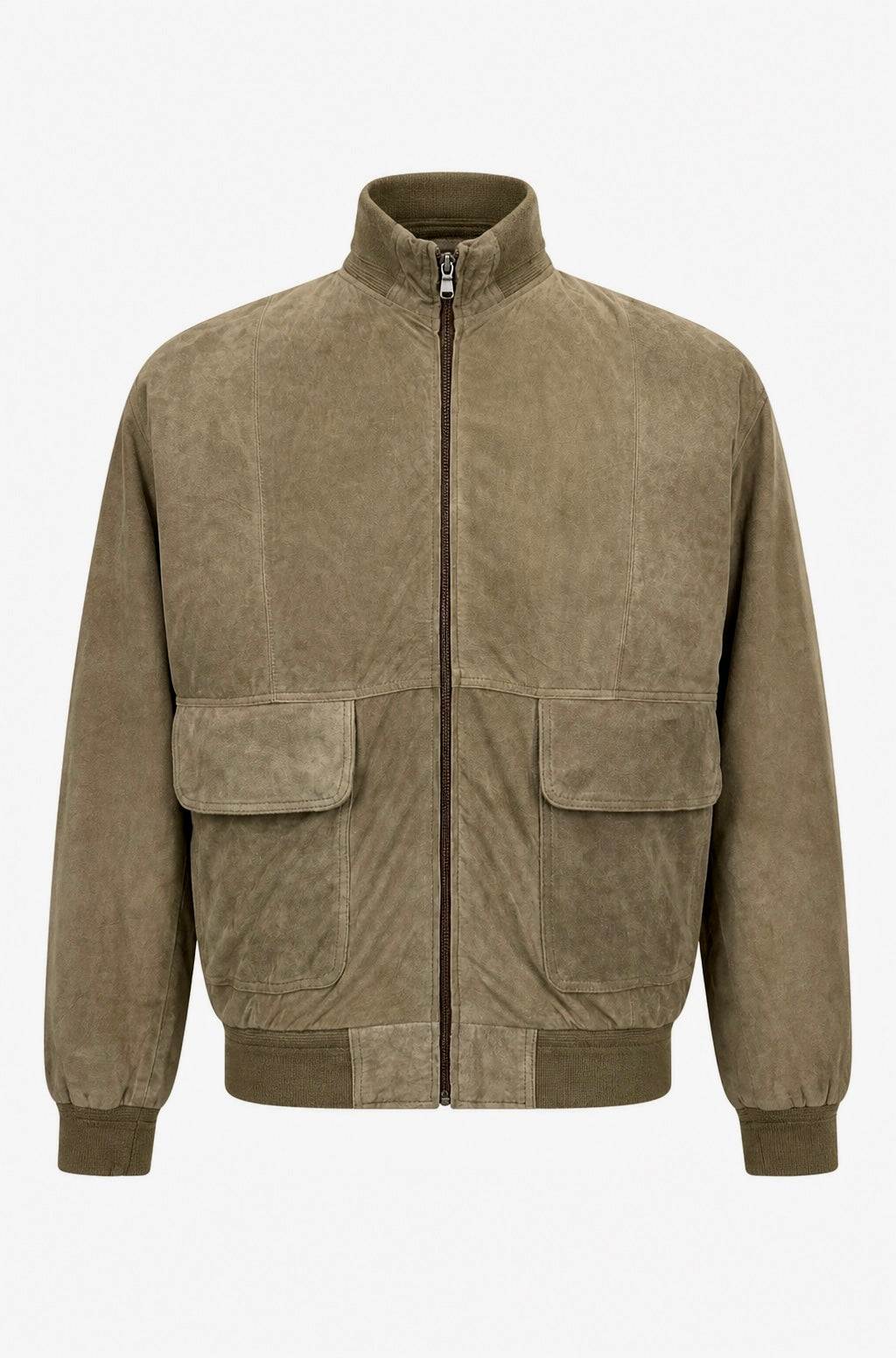 “Polo Zip” Visone Suede Goat Jacket