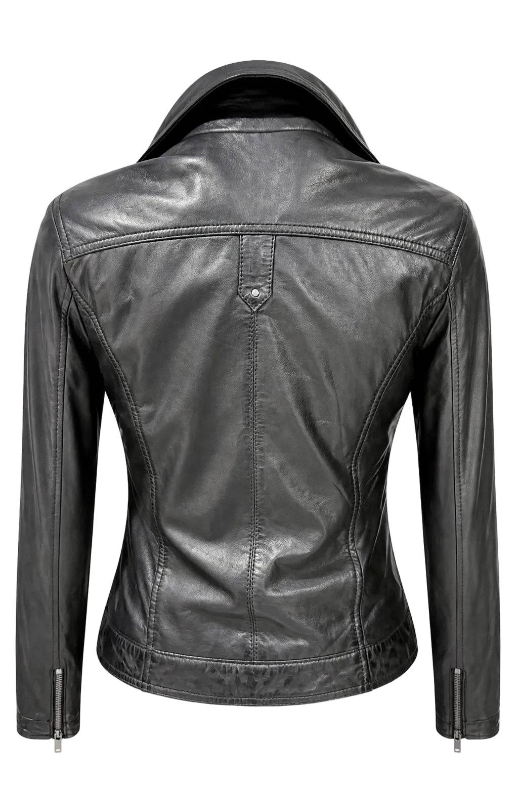 "Gipsy" Black Jacket  Leather in soft Nappa