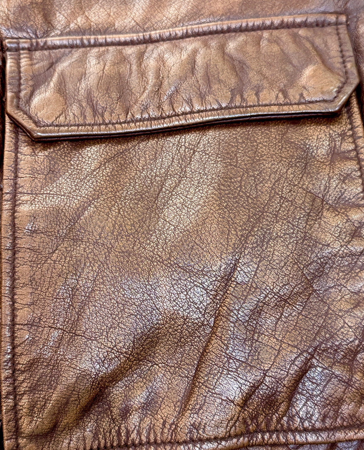 “Ranger” Vintage Brown Bomber Jacket - genuine Calfskin