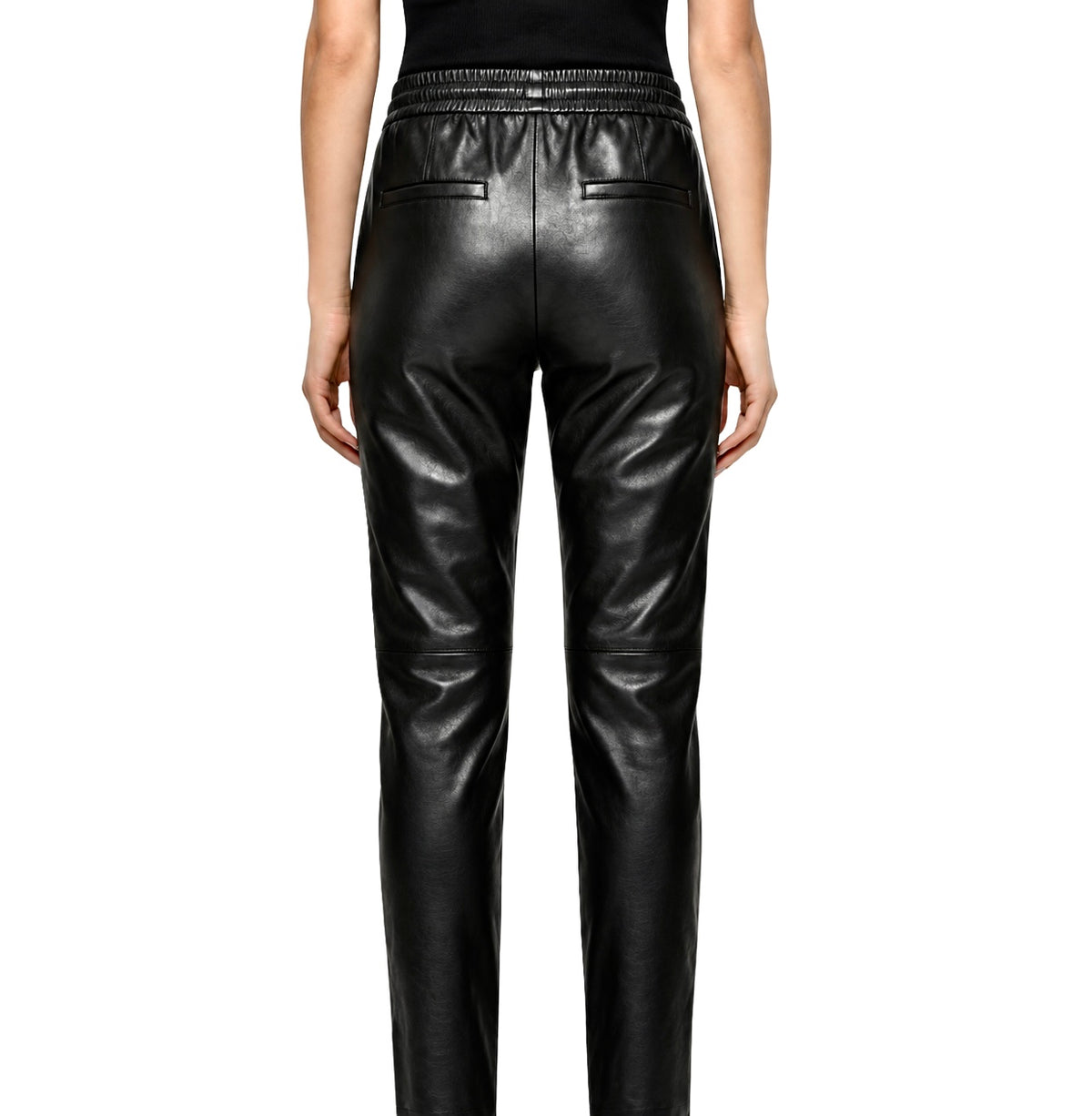 "Velvet-Touch Leather Lounge Trousers"