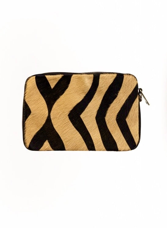 Zebra Pony Hair Clutch