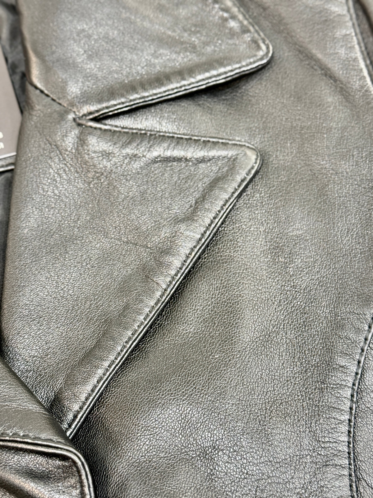 “Cairo” Black Leather Coat with Belt in soft Nappa