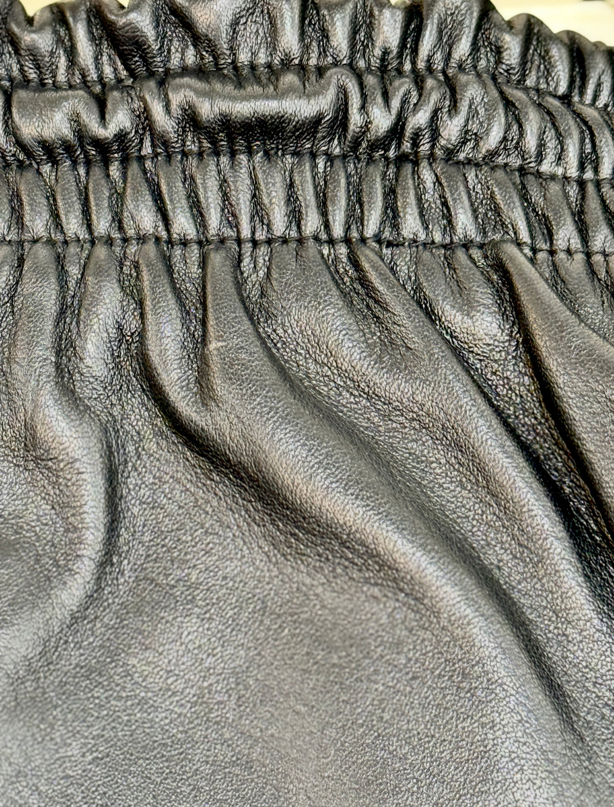"Velvet-Touch Leather Lounge Trousers"