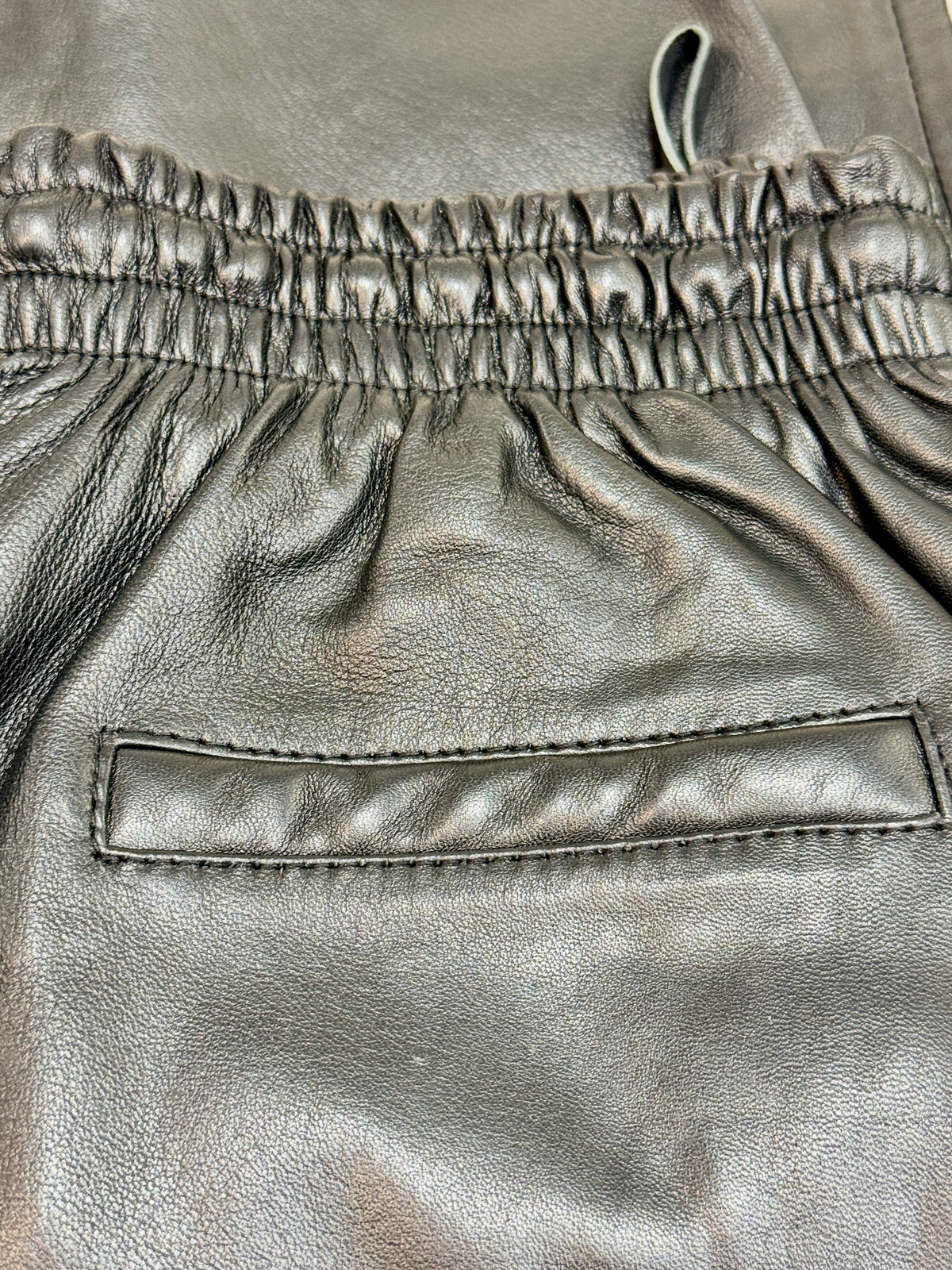 "Velvet-Touch Leather Lounge Trousers"