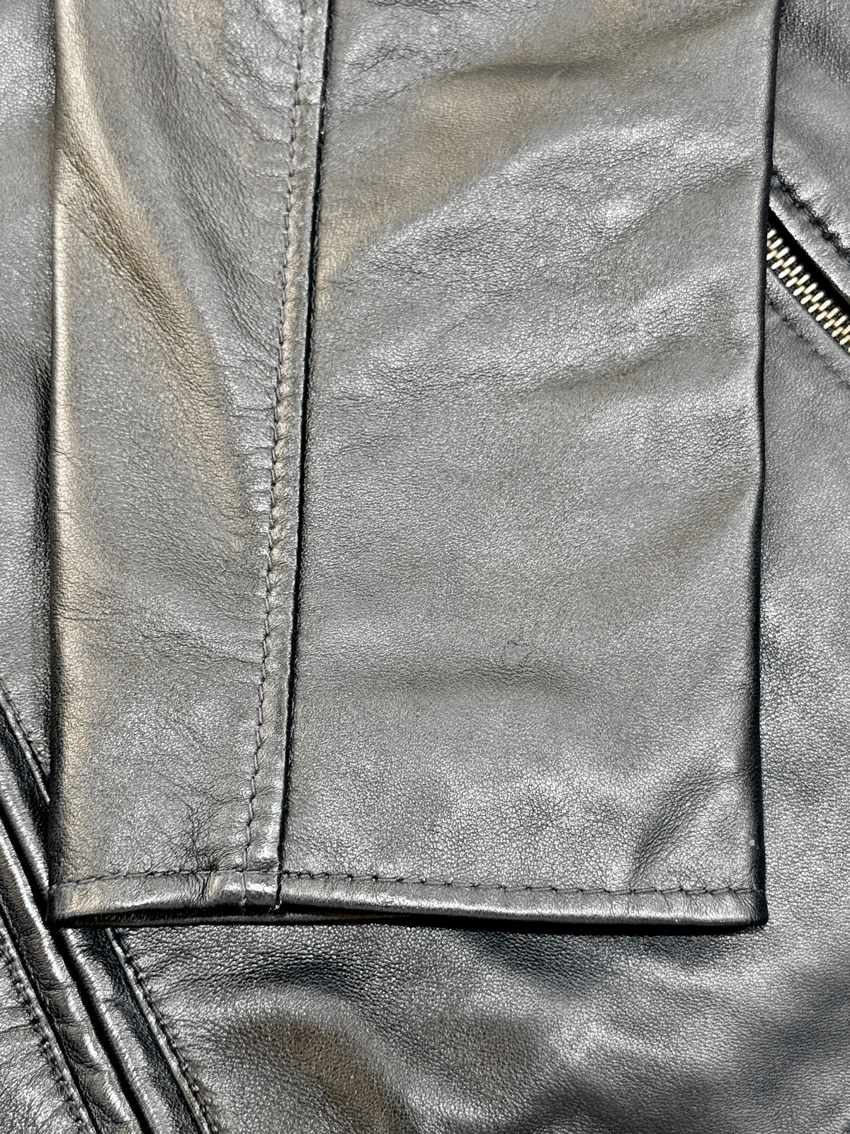 “Avelon” Navy racer Jacket in extra soft genuine lambskin