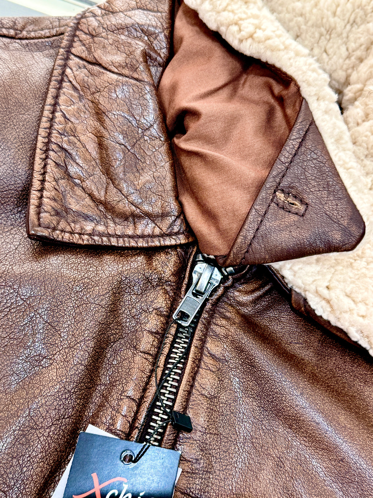 “Ranger” Vintage Brown Bomber Jacket - genuine Calfskin