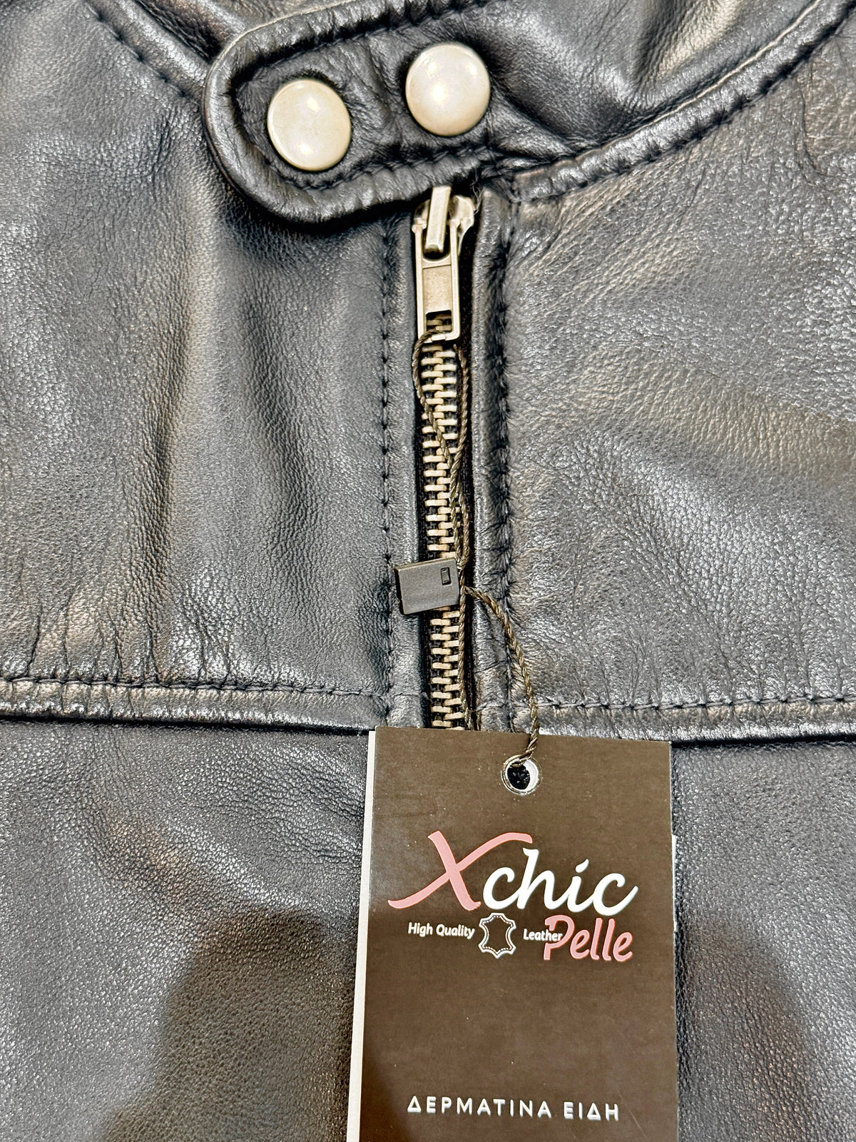 “Avelon” Navy racer Jacket in extra soft genuine lambskin