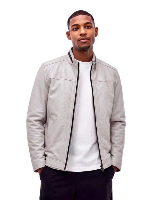 "777" Casual Leather Jacket
- genuine Soft Sheep Nappa