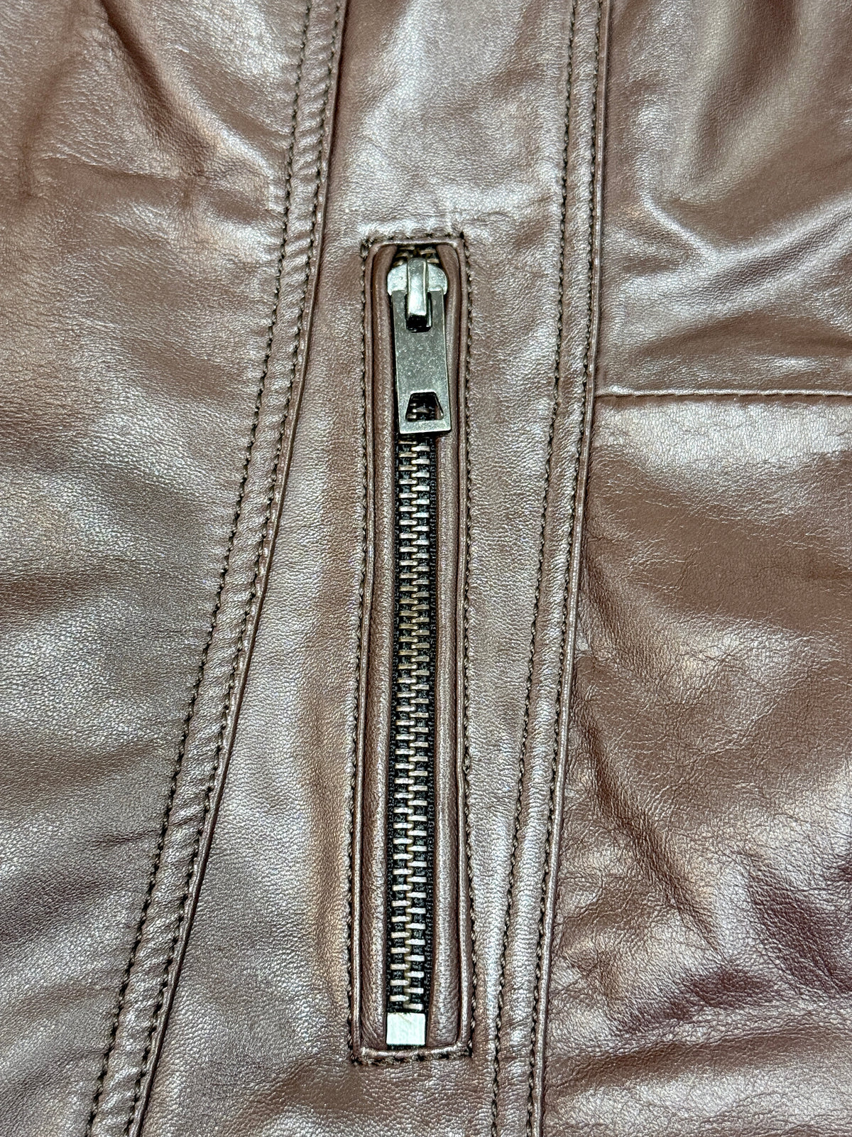“2131” Dark Brown Ellegant Leather Jacket in soft genuine Nappa