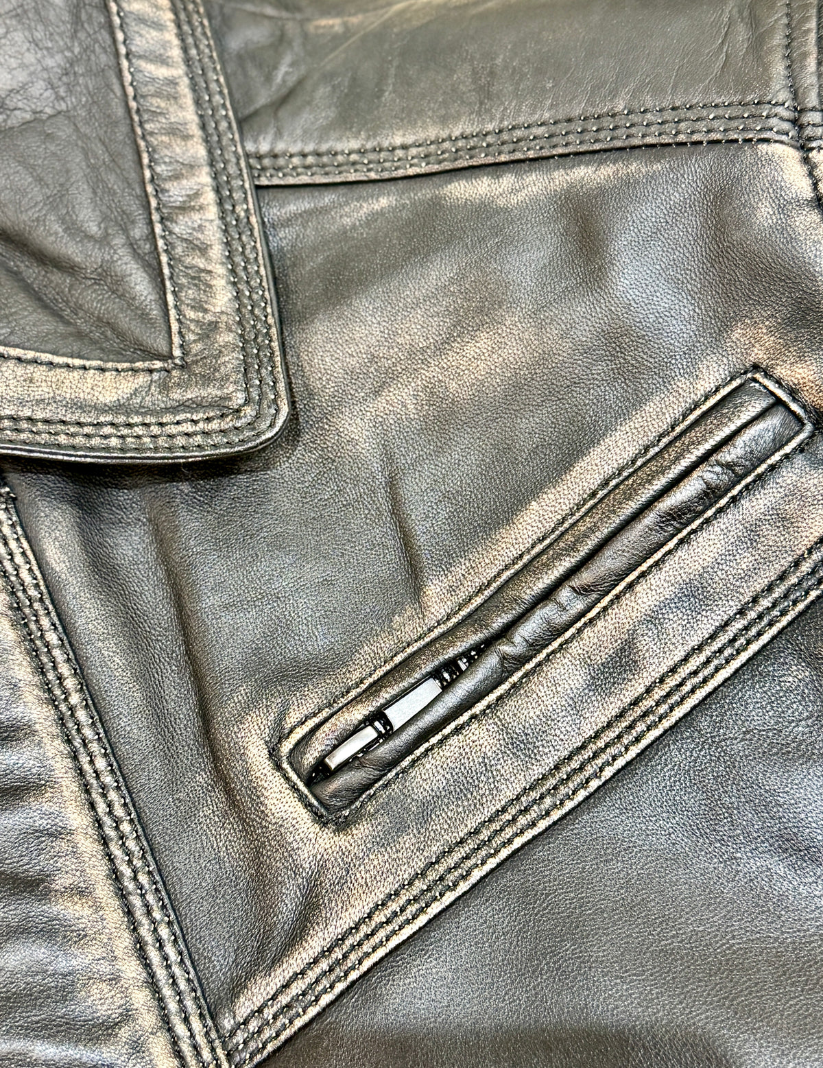 "1367" Oversized bomber Rabuf Antique Leather Jacket in soft Nappa