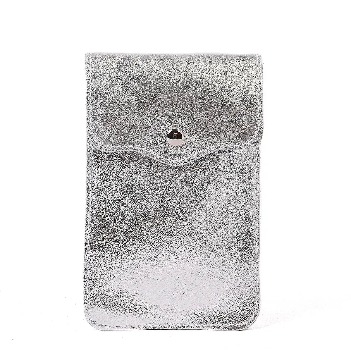 ‘’Suzann’’ Crossbody Phone Case Leather - Silver