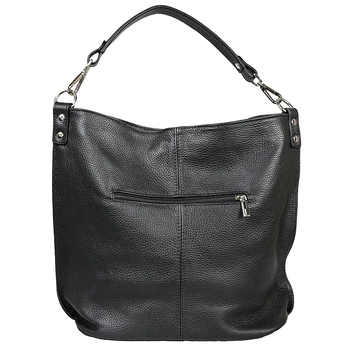 ‘’Noir’’ Luxe Hobo Leather – Black