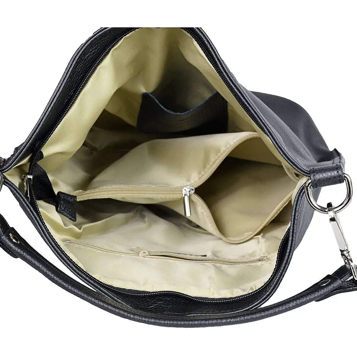 ‘’Noir’’ Luxe Hobo Leather – Black
