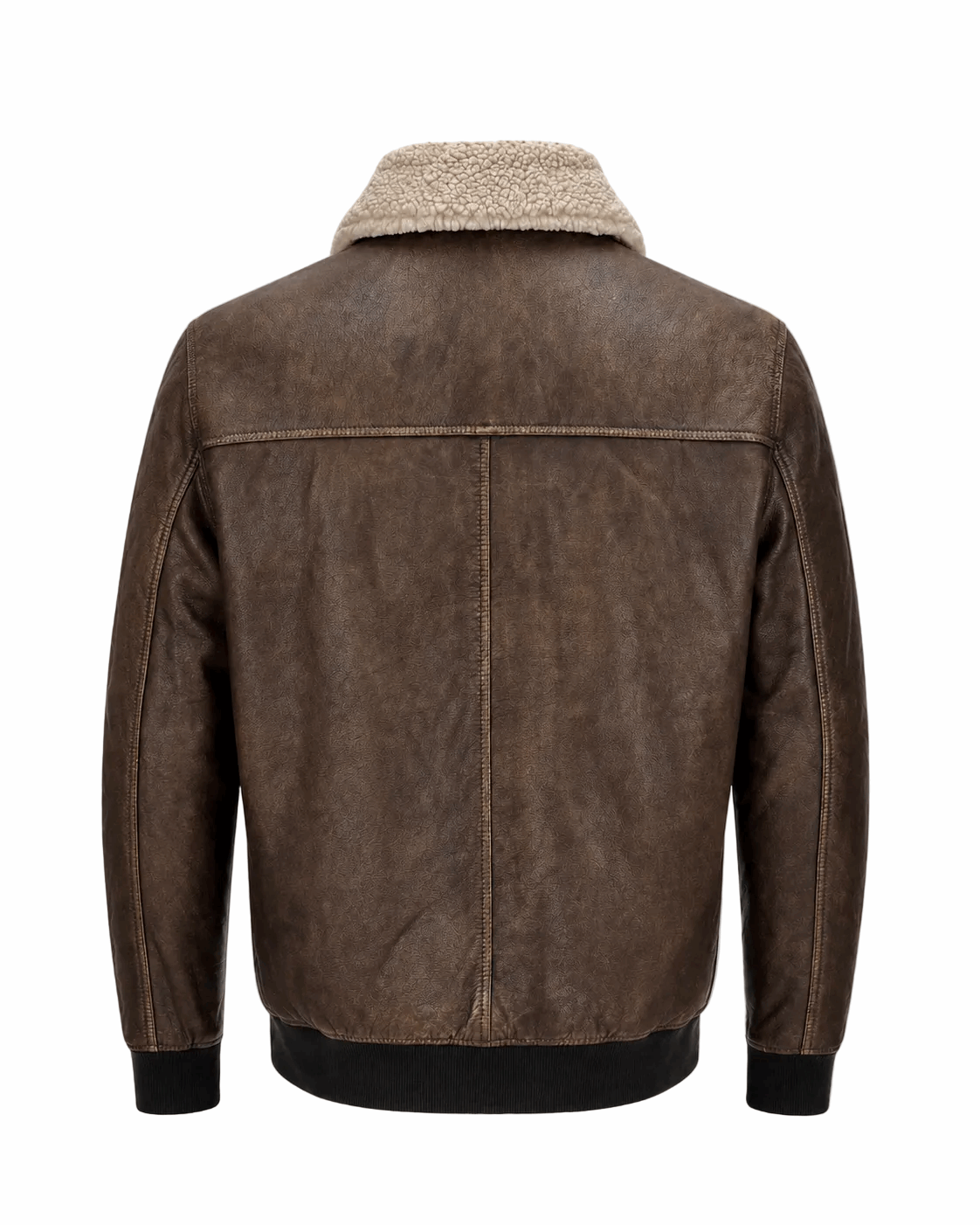 “Ranger” Vintage Brown Bomber Jacket - genuine Calfskin