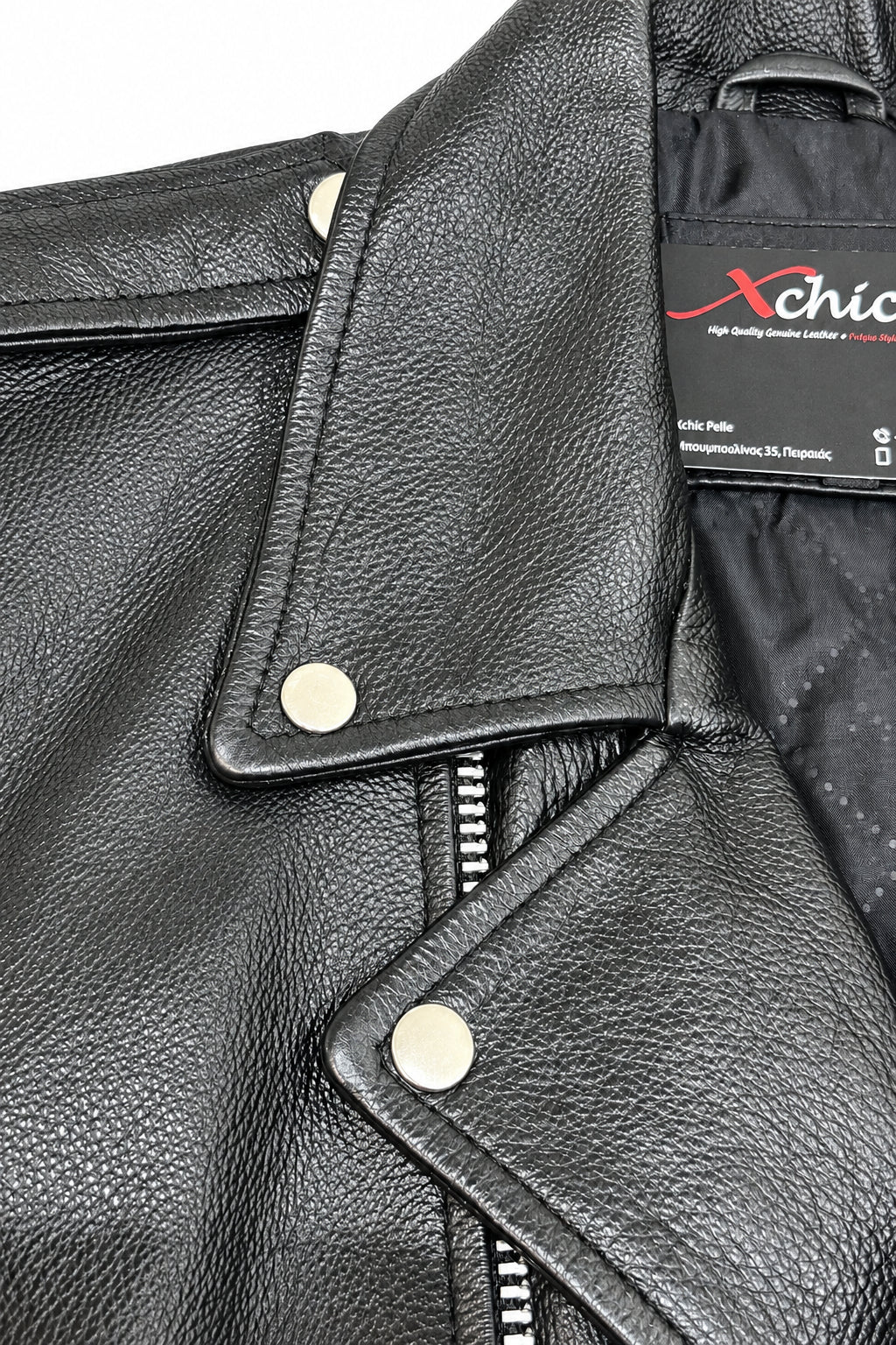 “Rebel Perfecto” Biker Black Jacket - genuine Cow Leather