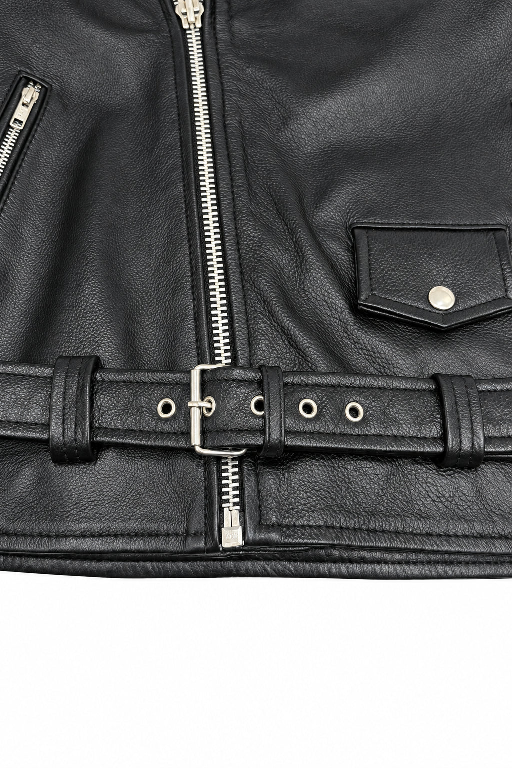 “Rebel Perfecto” Biker Black Jacket - genuine Cow Leather