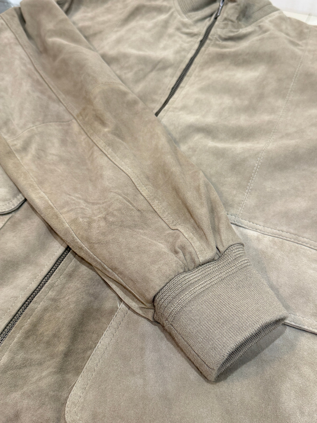 “Polo Zip” Visone Suede Goat Jacket