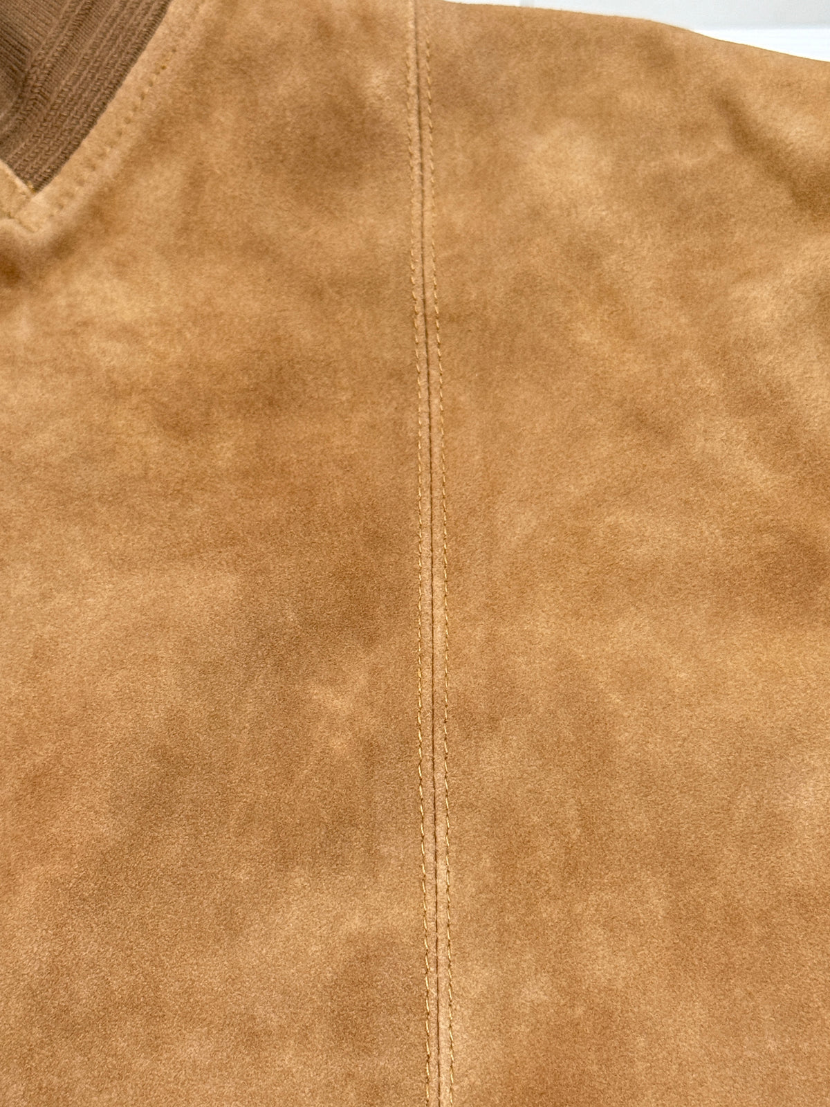 “Polo Zip” Tan Suede Goat Jacket